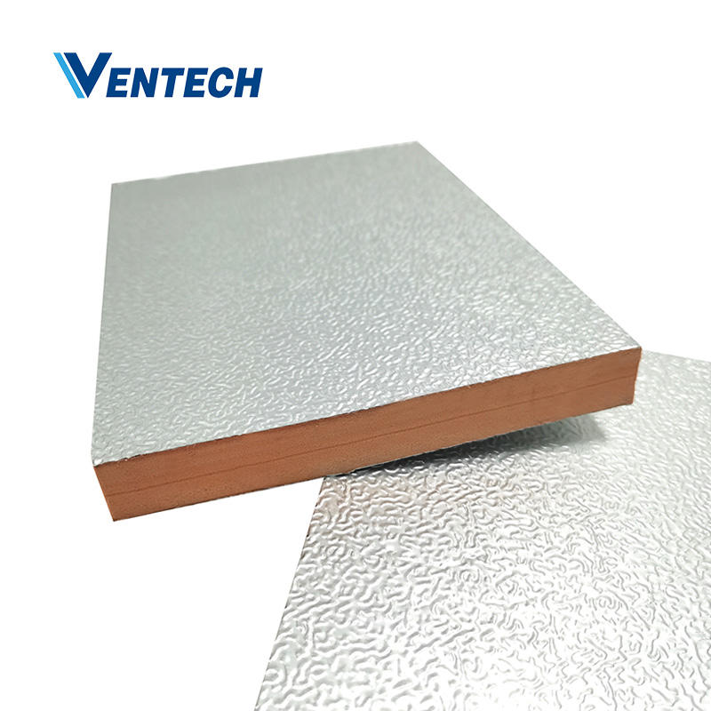 steel laminated phenolic foam thick pir air duct panel foam board for building wall thermal insulation