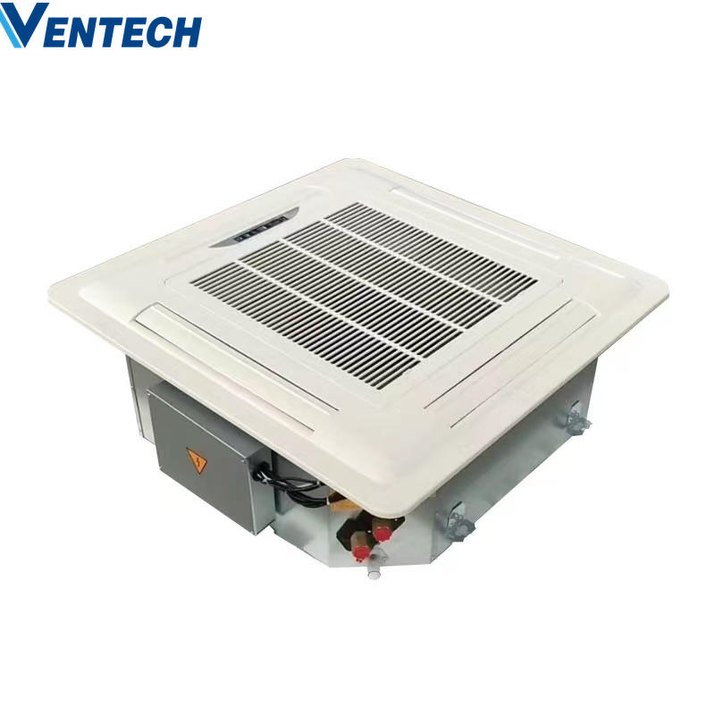 Ventech High Quality Ceiling Mounted Cassette Type Chilled Water Fan Coil Unit FCU