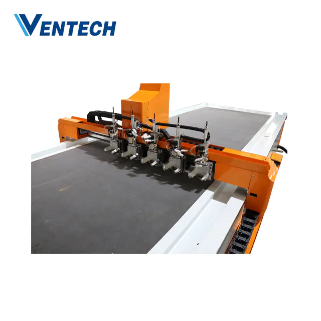 Hvac Ventech Hot Sale Pre-Insulated Board Production Machine For Duct Line Phenolic Making CNC Cutting Duct Machine