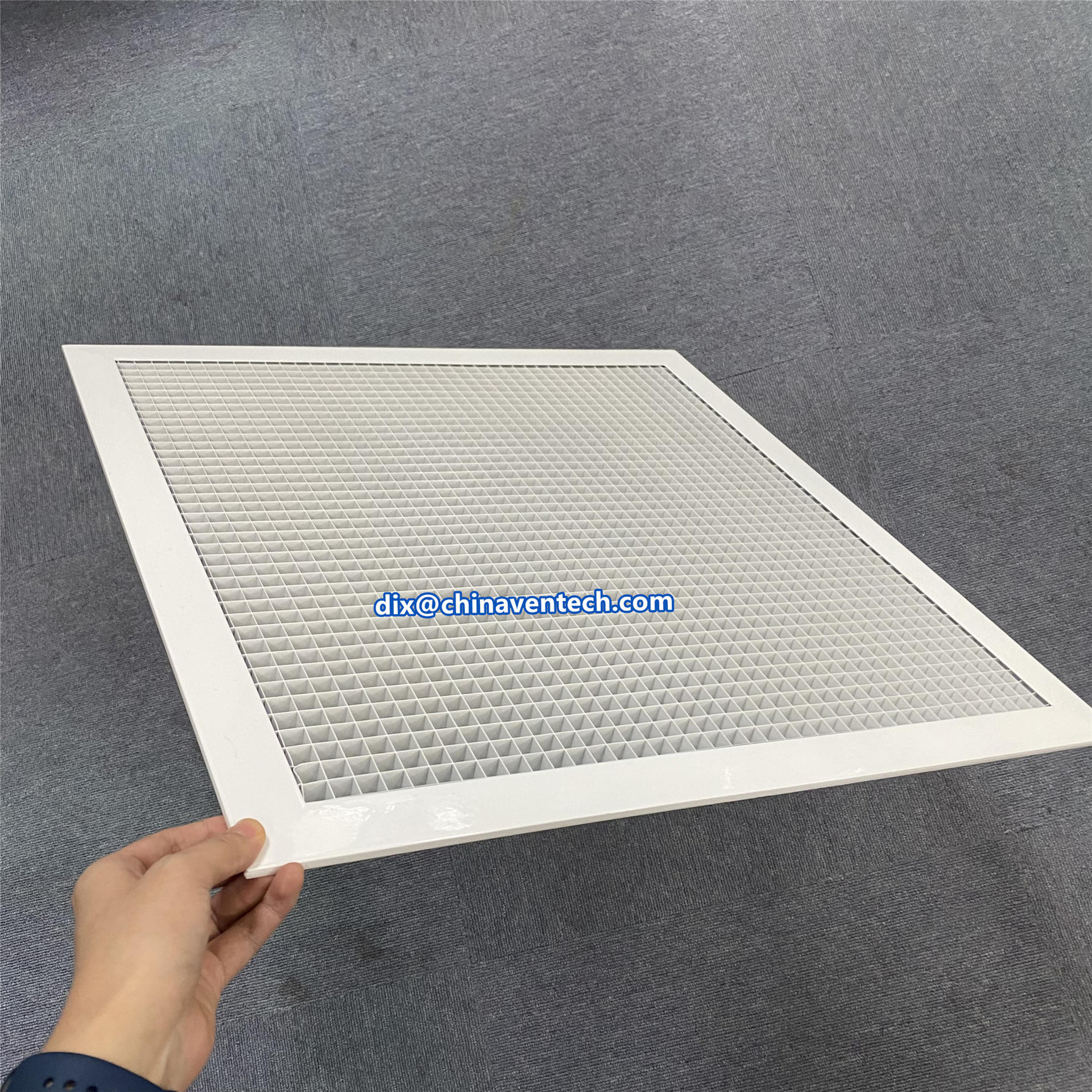 Hvac Fixed Blades Aluminum Exhaust Air Egg Crate Return Grille for Commercial Project Used