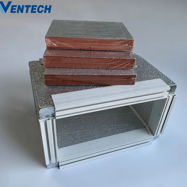 Hvac Fireproof Duct Insulation Materials Phenolic Duct Foam Board Sheet Pre-Insulated Sandwich Pir Air Panel For External Wall