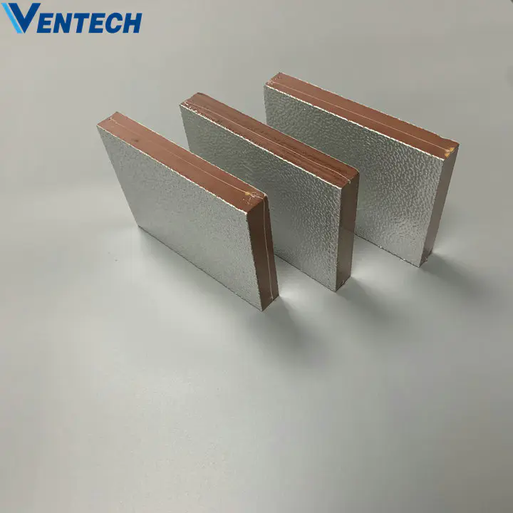 heat insulation board of aluminum laminated pir air panel phenolic duct sheet foam for air duct and building wall