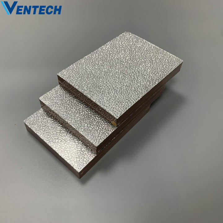 fireproof thermal pre-insulated insulation pir air duct panel phenolic sheet foam