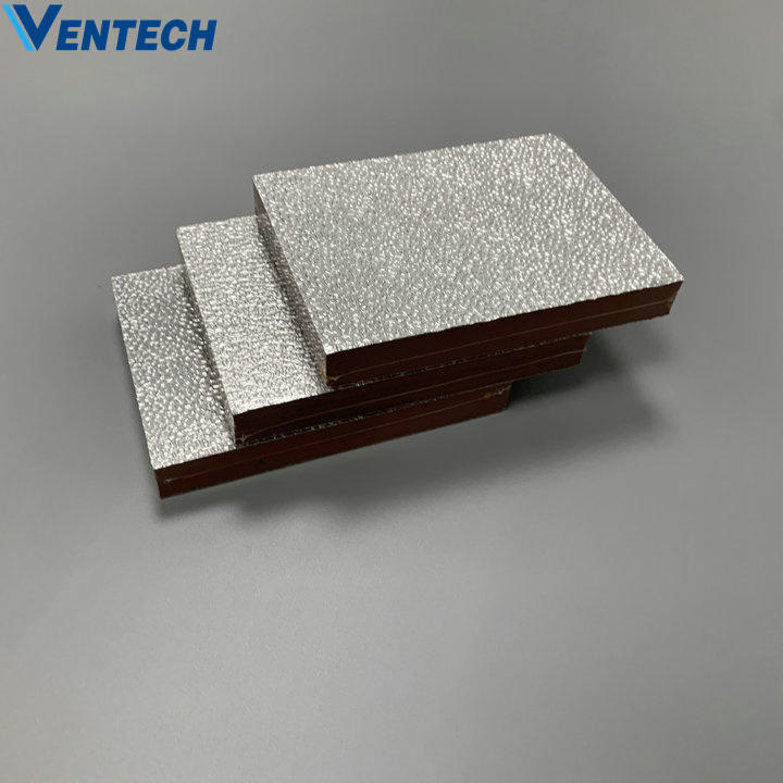 fireproof thermal pre-insulated insulation pir air duct panel phenolic sheet foam