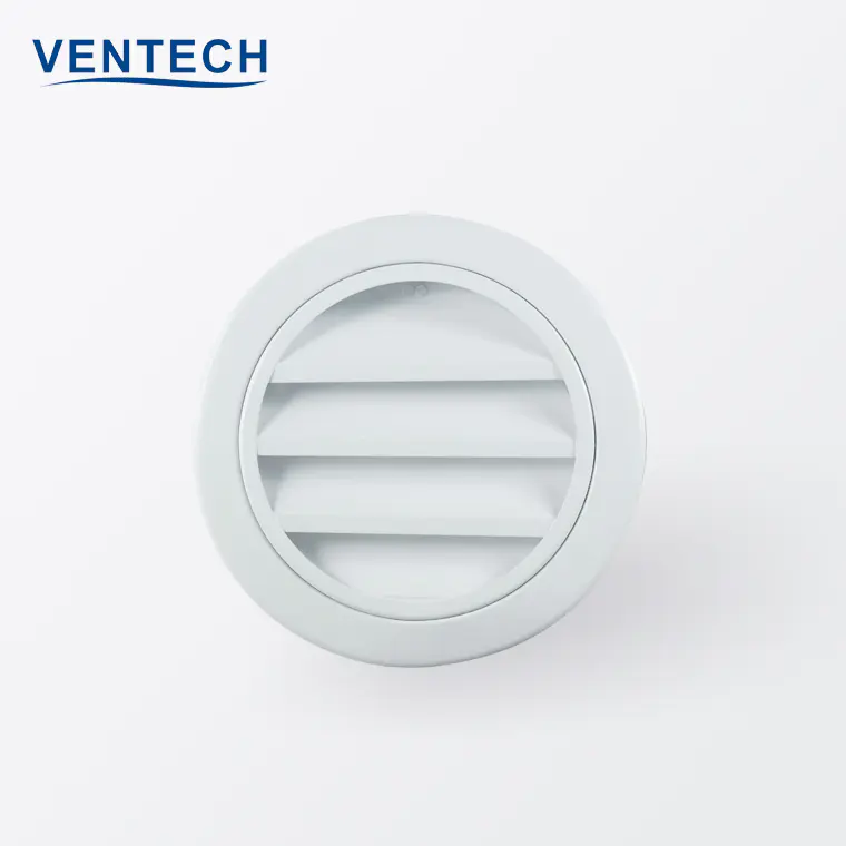 Hvac System Air Conditioner Aluminum Hood Outdoor Air Weather Louver Vent With Fly Screen Mesh