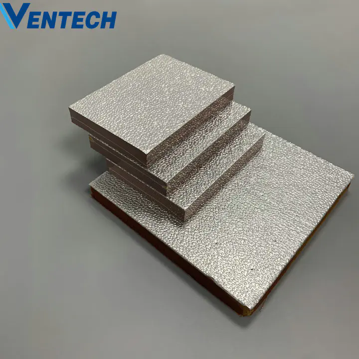 reinforced mesh aluminum foil tape phenolic pre-insulated air duct panel