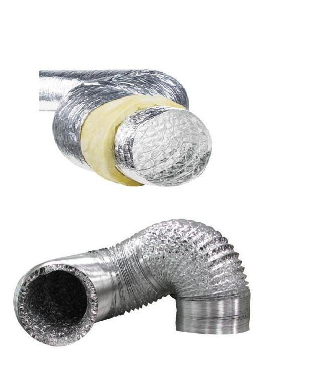 Hvac ventilation aluminum foil air inlets flexible ducts