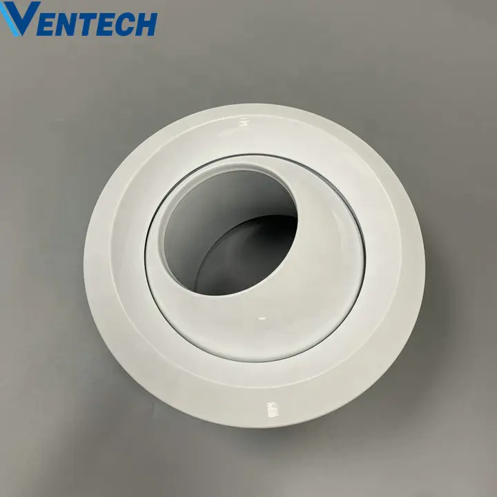 Hvac air conditioner flexible duct connecting supply air round ceiling jet diffuser