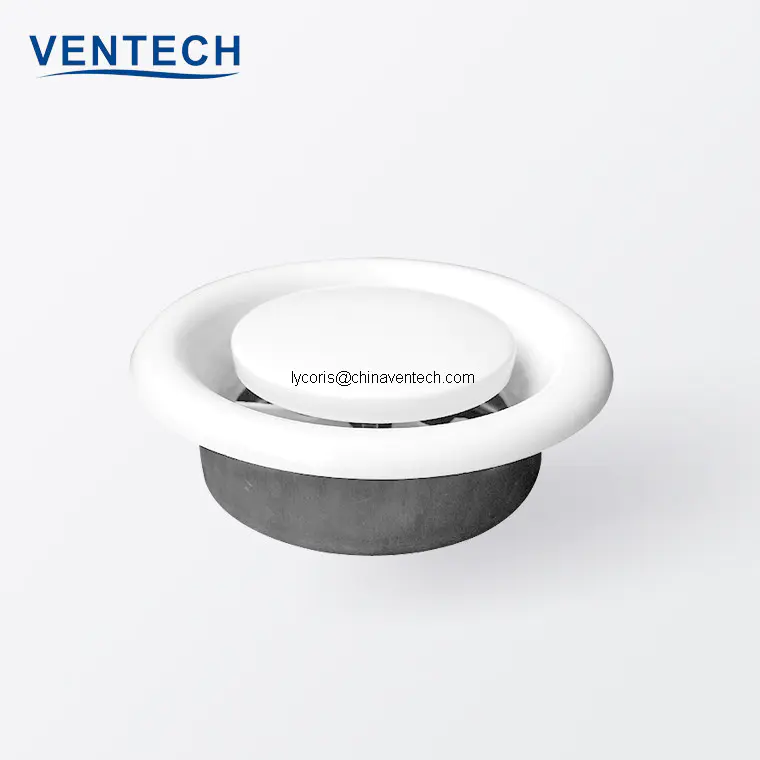 Ventech GI sheet exhaust air ceiling diffuser round share ventilation metal disc valve supply return air grille kitchen diffuser