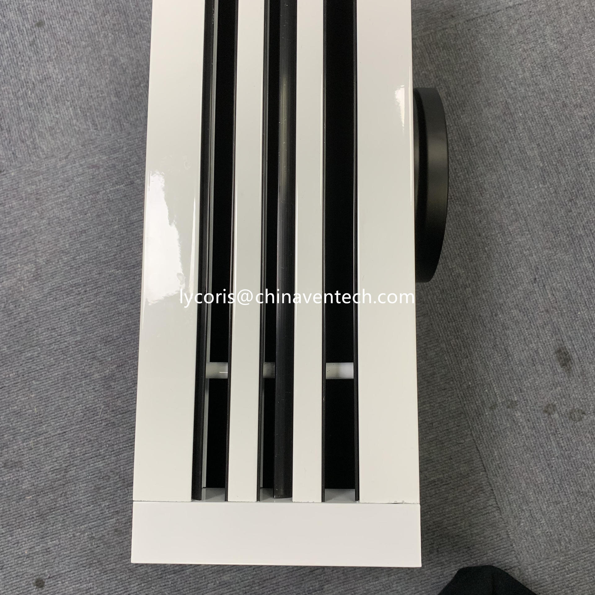 High Volume Ceiling Linear Slot Diffuser Air Aluminum Grille Plenum Box Adaptor Linear Slot Adjustable Blades Diffuser for HVAC