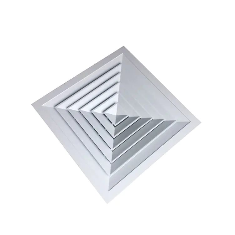 VENTECH Hvac High Quality Exhaust Air Outlet Conditioning Duct Aluminum Square Ceiling Diffusers