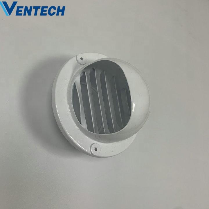 Hvac Aluminum Round Wall Exhaust Air Vent Cover Circular External Ball Weather Louvres For Ventilation System
