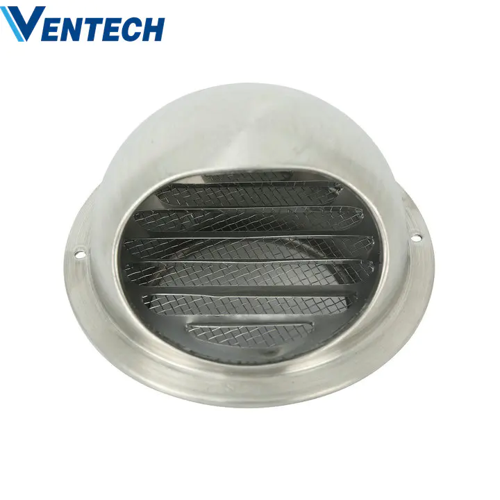 Hvac Aluminum Round Wall Exhaust Air Vent Cover Circular External Ball Weather Louvres For Ventilation System