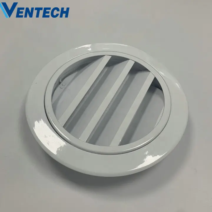 Hvac System Supply Air White Coating Weather Louver