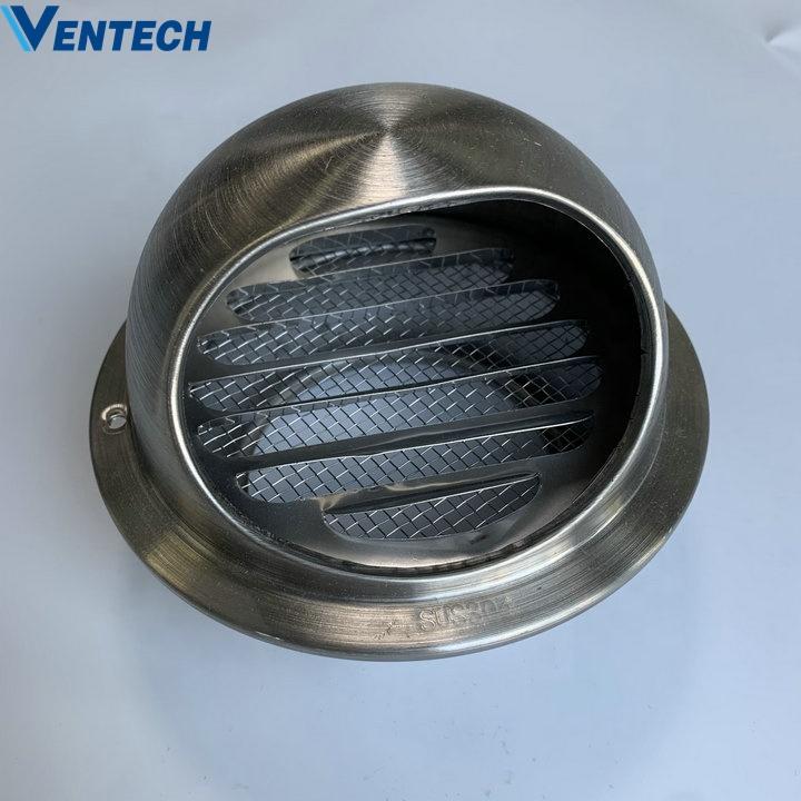 VENTECH Hvac System Stainless Steel Louvers And Vents Air Conditioner  Ball Weather Louver For Ventilation
