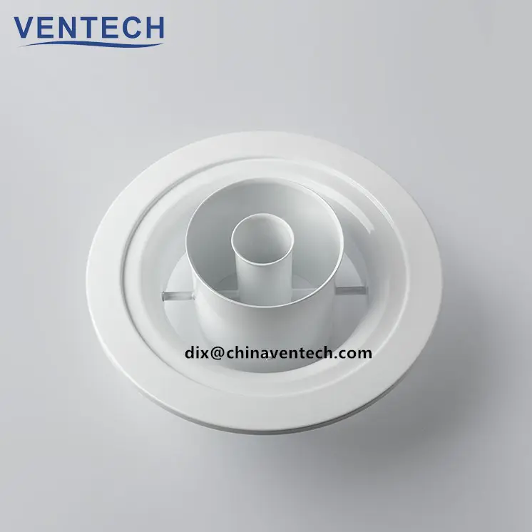 Hvac Air Ceiling Vents Aluminum Adjustable Round Ring Jet Air Diffuser for Ventilation System