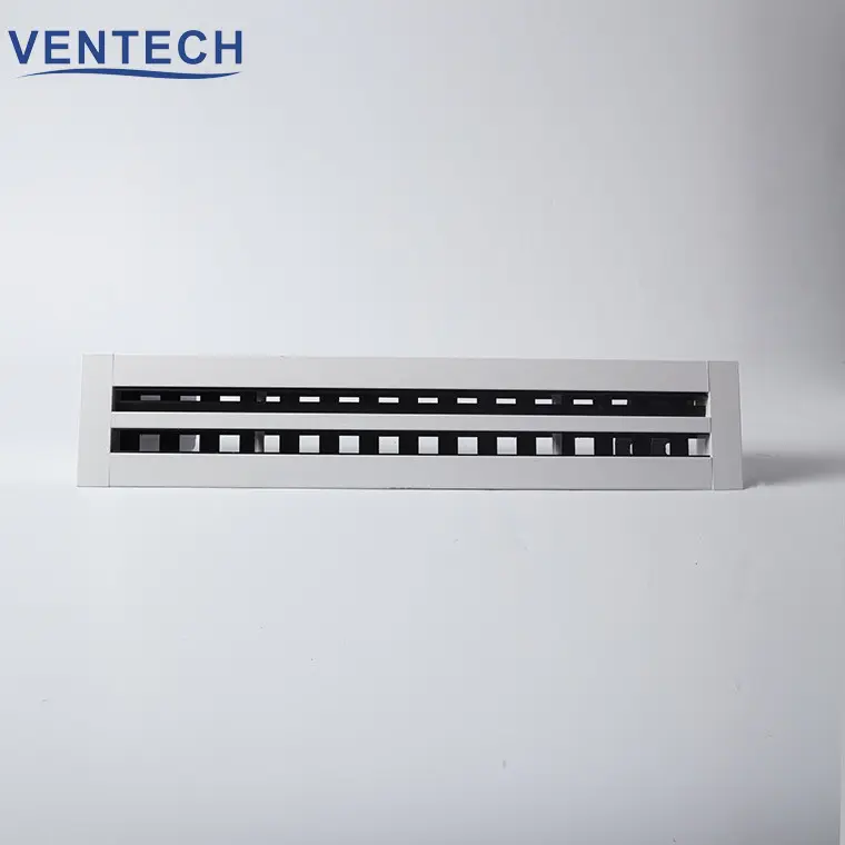HVAC duct air flow linear slot adjustable air diffuser