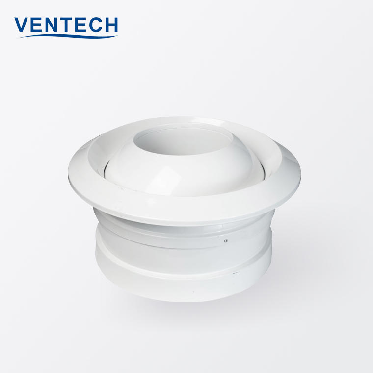 Hvac Supply Air Ceiling Aluminium Air conditioning Dimensions Ball Spout Jet Nozzle Diffuser Circular Eyeball Type