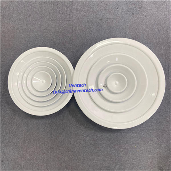 HVAC Round Ceiling Diffuser Wall Supply Air Diffuser with Plastic Damper