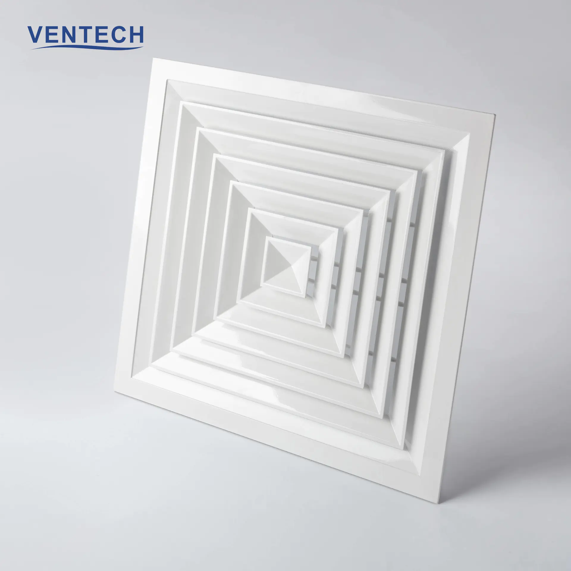 Ceiling Air Outlet Square Diffuser Supply Air Construction 4 Way Diffuser