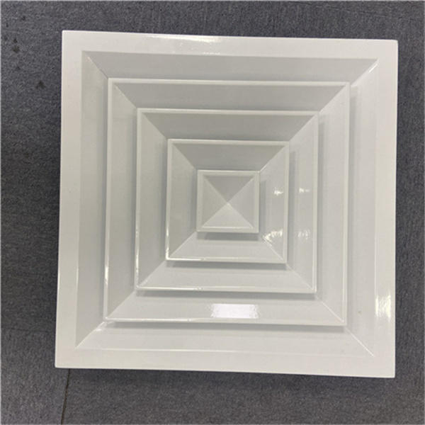 HVAC SYSTEM  China Factory Fan Coil Unit Used Square Ceiling Mounted Rectangular Air Diffuser with Air Damper