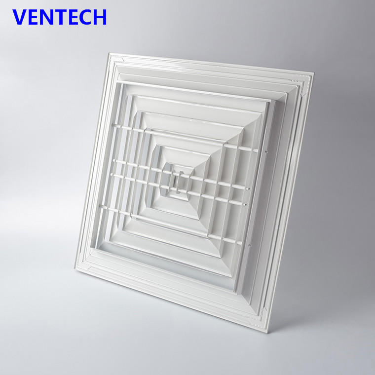 HVAC SYSTEM Air Cooler Factory Ceiling Mounting  Supply Air Vent Square Ceiling Diffuser  FOR VENTILATION