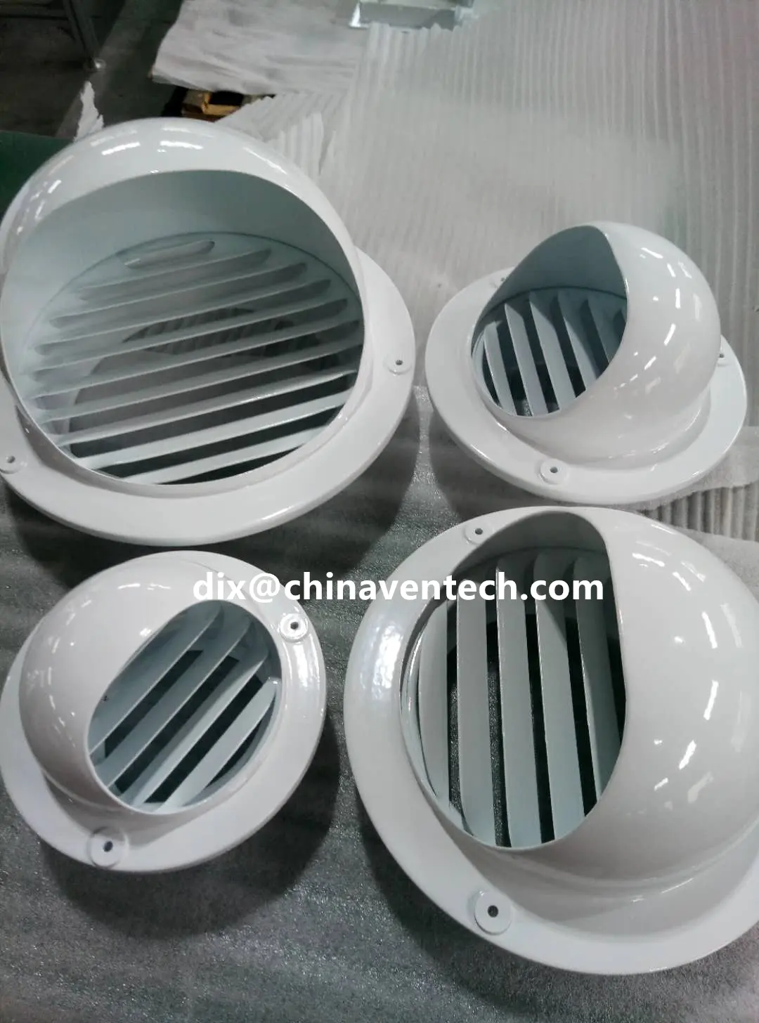 Hvac Round Air Louver Aluminum Wall Air Vent Caps for Exhaust or Intake