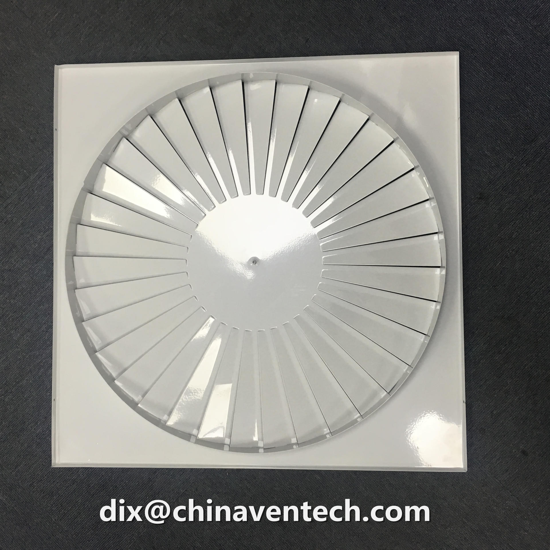 HVAC high quality ventilation ceiling vent cover GI sheet square swirl diffuser 595x595mm