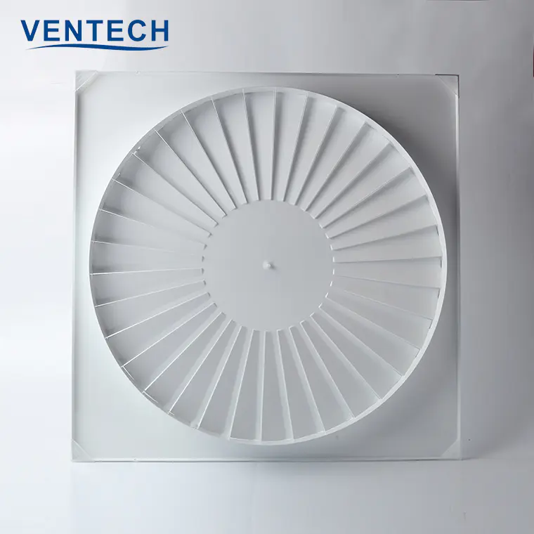 HVAC ceiling replacement square air vent cover swirl diffuser 595x595mm