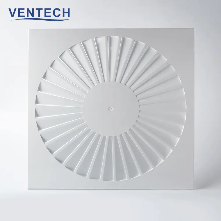 HVAC ceiling replacement square air vent cover swirl diffuser 595x595mm