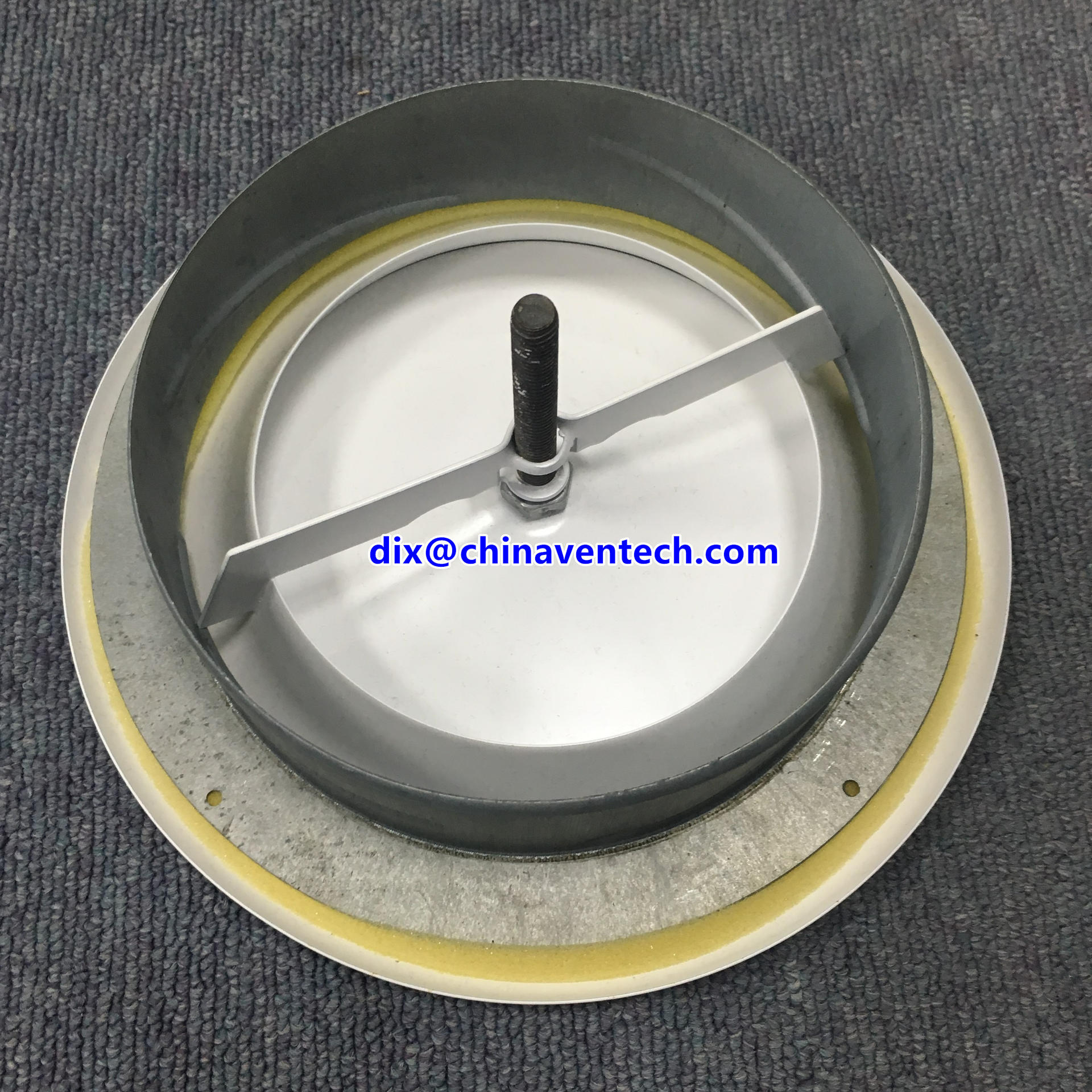 Hvac ceiling air diffuser metal exhaust disc valve