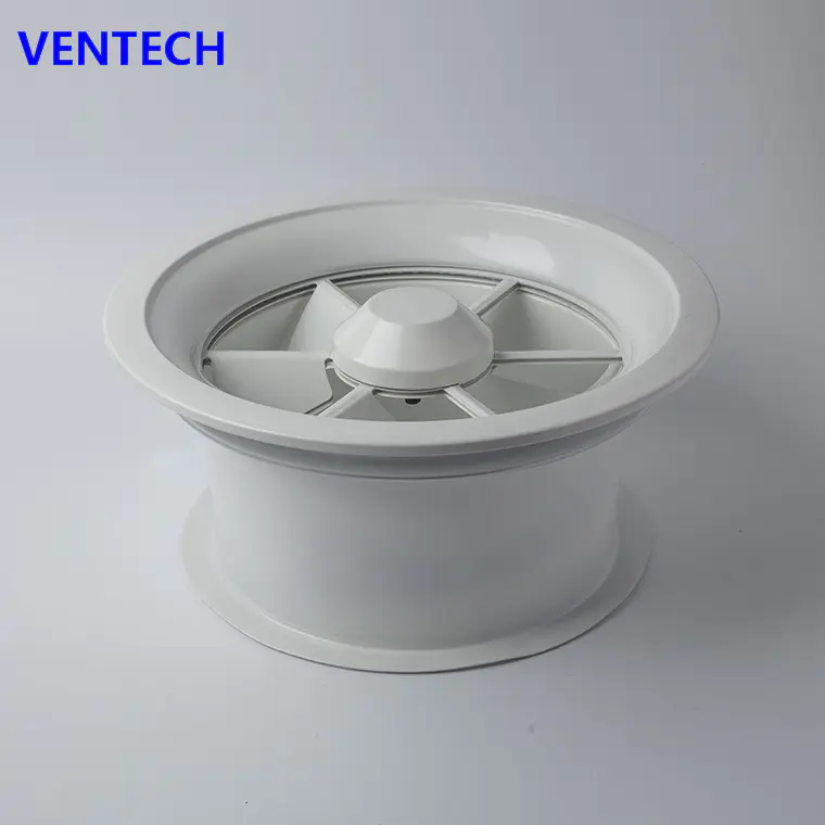 HVAC System Duct Mounting High Ceiling  Round Swirl Air Diffuser for Ventilation