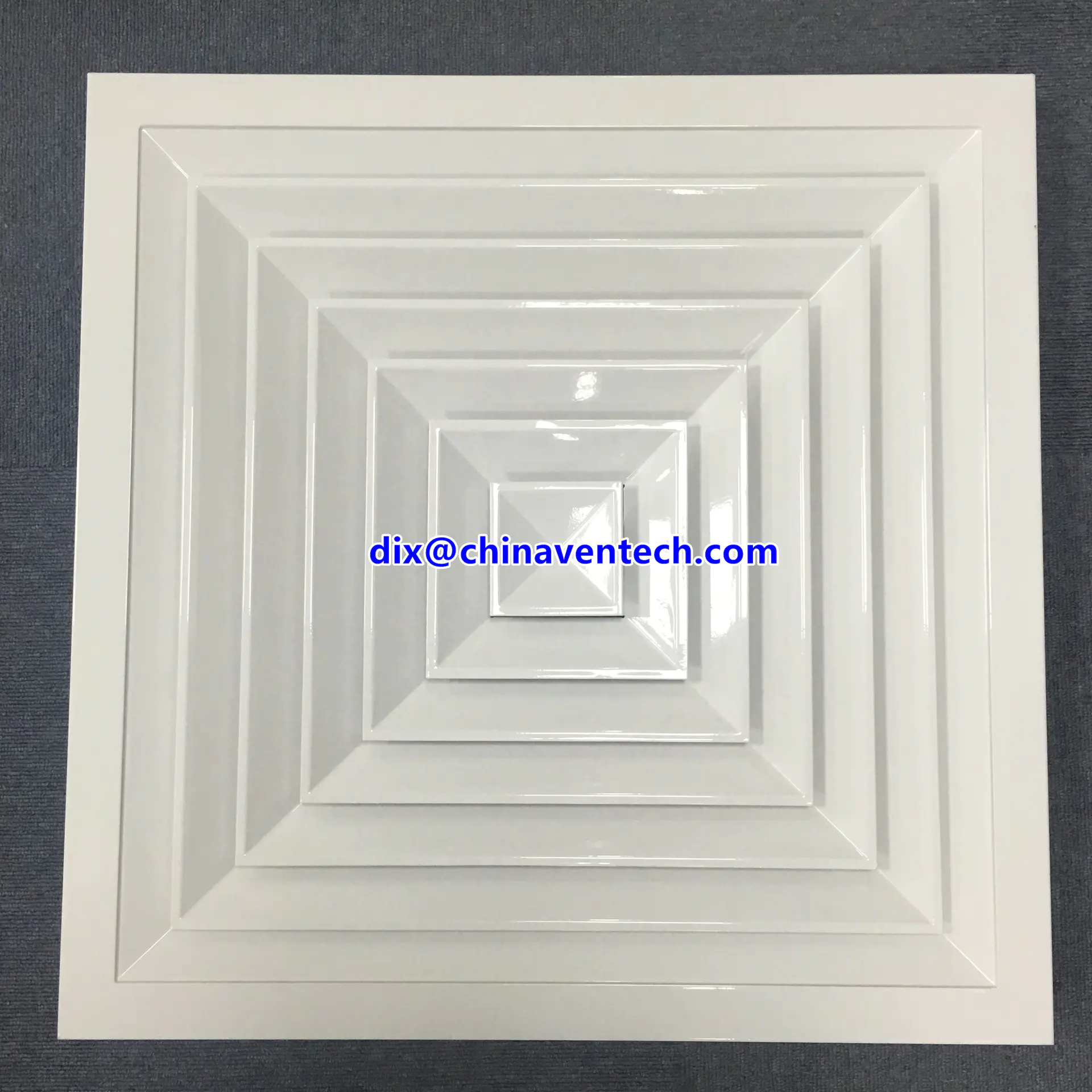 HVAC Ventilation System 4 Way Square Air Grille Exhaust Air Square Ceiling Diffuser