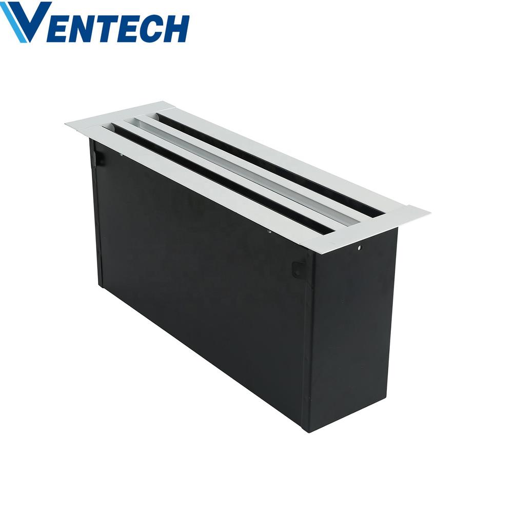 Hvac Aluminum Exhaust Supply Air Ventilation Conditioning Linear Slot VAV Diffuser With Plenum Box