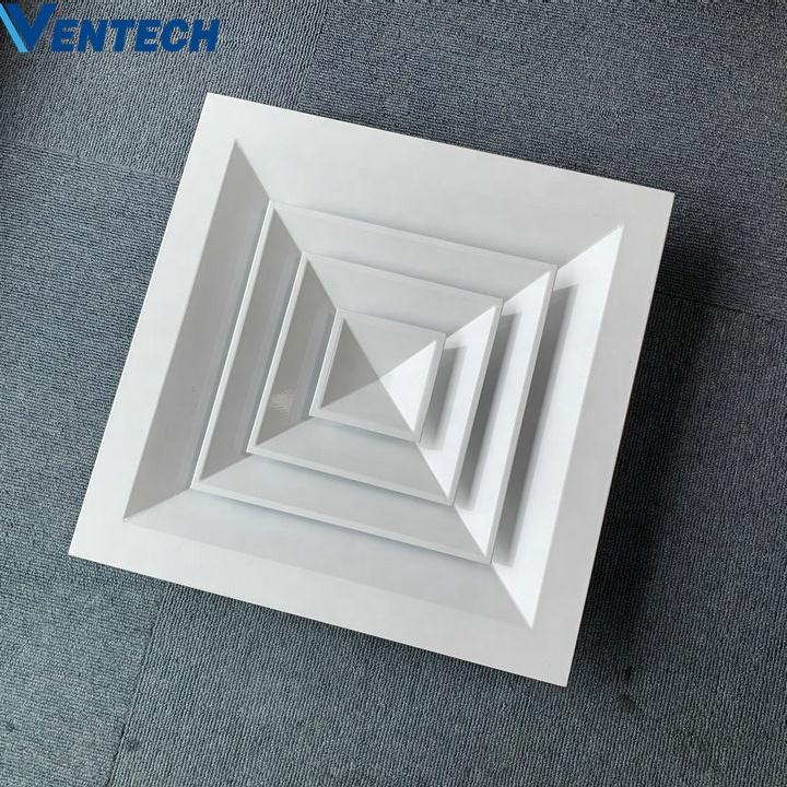 High Quality Hvac Exhaust Outlet Aluminum Conditioning Square Ceiling Air Duct Diffuser