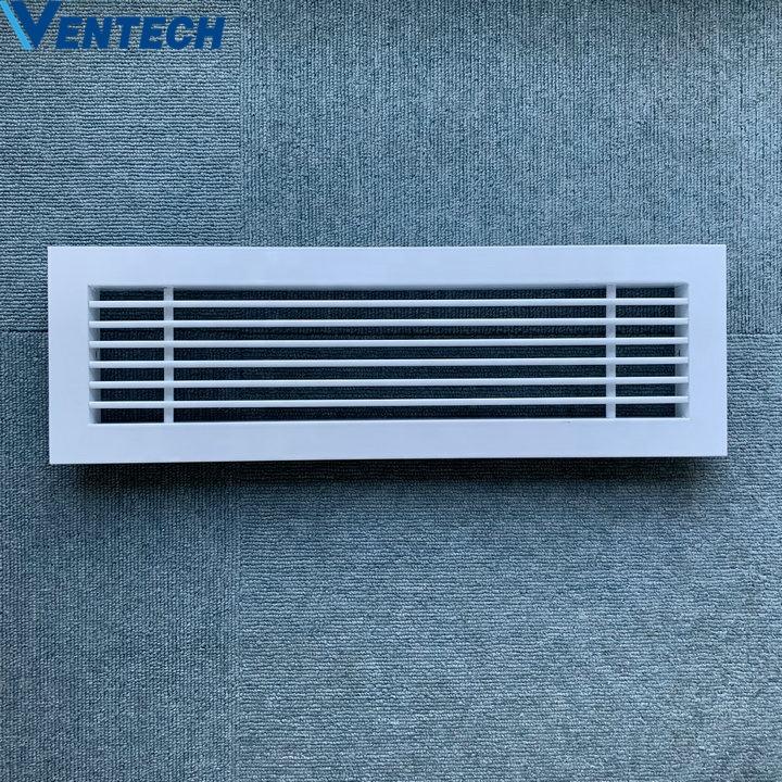 HVAC White Aluminum Sheet Profiles Linear Bar Grilles Supply Air DUct Deflectors For Ceiling Vents
