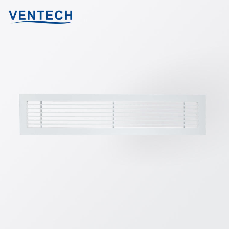 HVAC White Aluminum Sheet Profiles Linear Bar Grilles Supply Air DUct Deflectors For Ceiling Vents