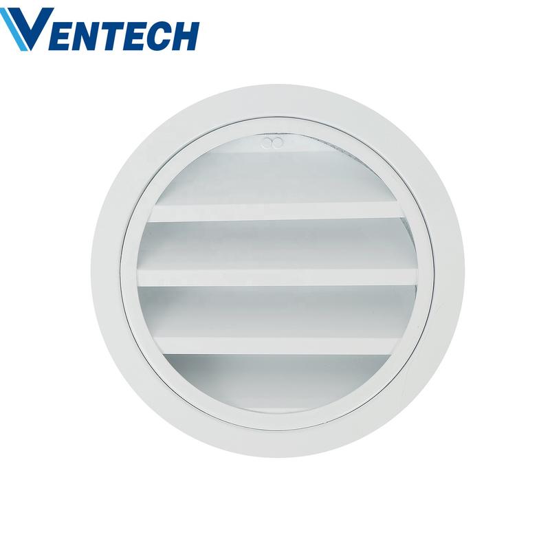 Hvac High Quality Waterproof Fresh Air Exhaust Ventilation Air Conditioner Grill Vent Cover Adujustabe Aluminum Weather Louvers