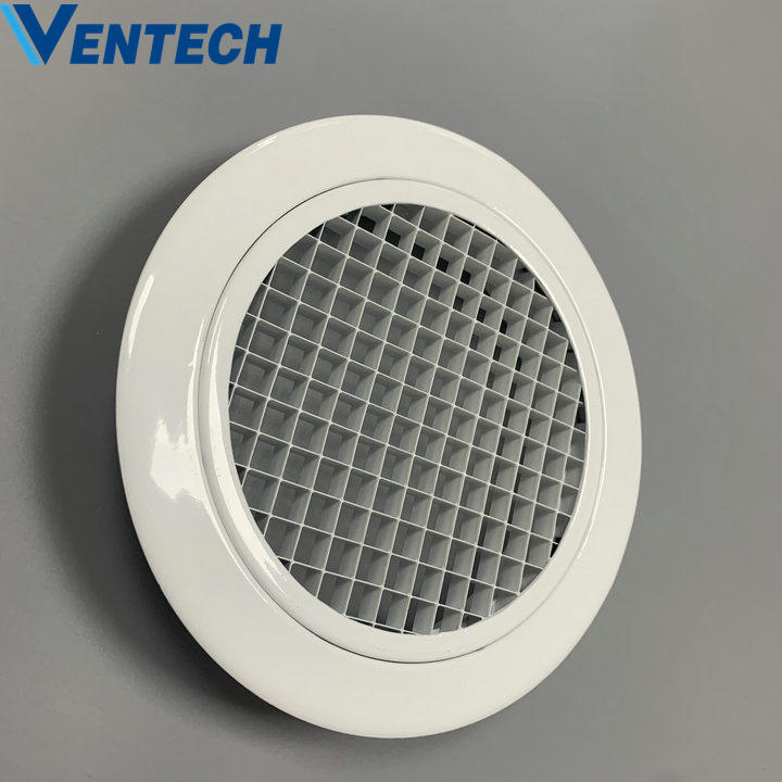 Air Conditioner Round Air Grille With Damper
