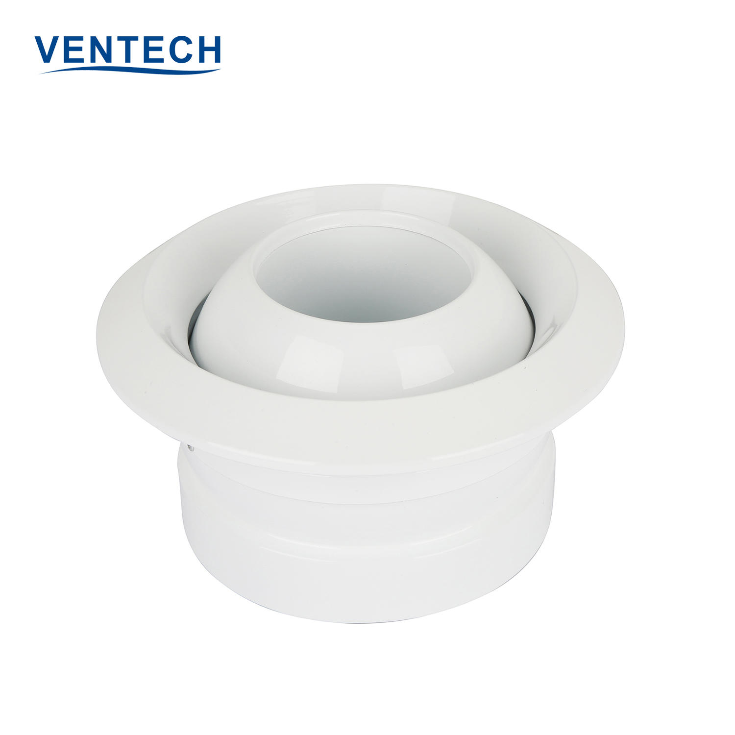 Hvac Ventilation Aluminium Supply Air Duct Conditioning Ceiling Round Eyeball Spout Ball Jet Nozzle Air Diffusers