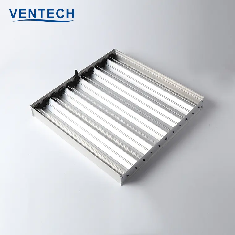 HVAC Air Conditioning Aluminum Opposite Blade Damper For Diffuser Vent Cover