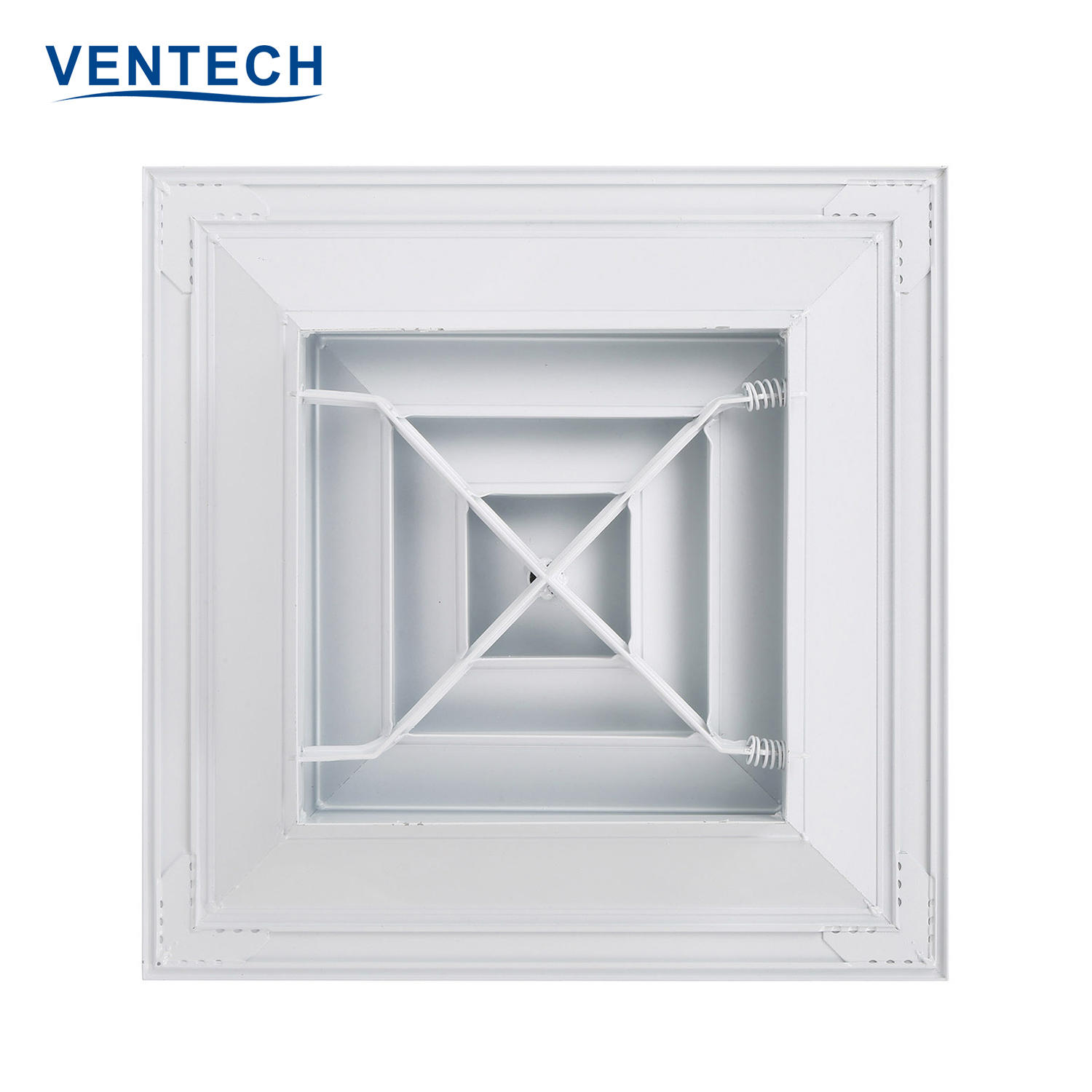 Hvac System Conditioning Exhaust Aluminum Diffuser Ral9016 Square Ceiling Air Duct Diffusers