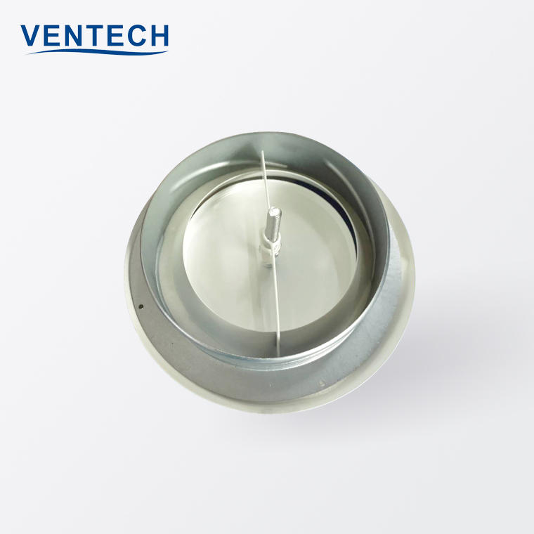 Hvac System Aluminum Ac Ceiling Vents Wall Covers Metal Disc Valve For Ventilation