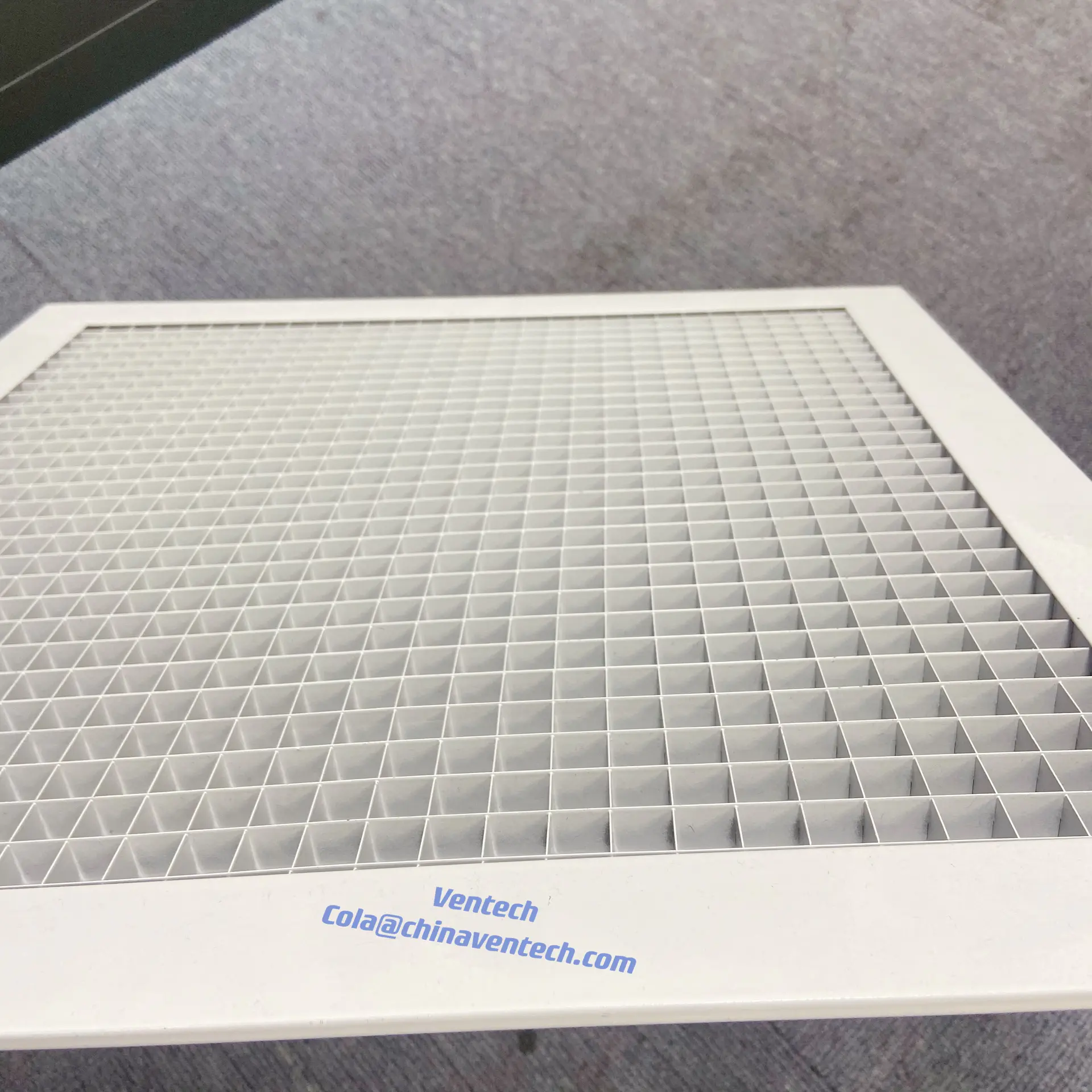 HVAC SYSTEM Toilet Aluminum Powder Coated White  Fixed Core Egg Crate  Grille for Ventilation