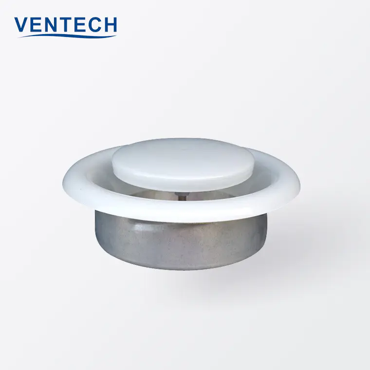 Exhaust air ceiling round disc valve metal diffuser