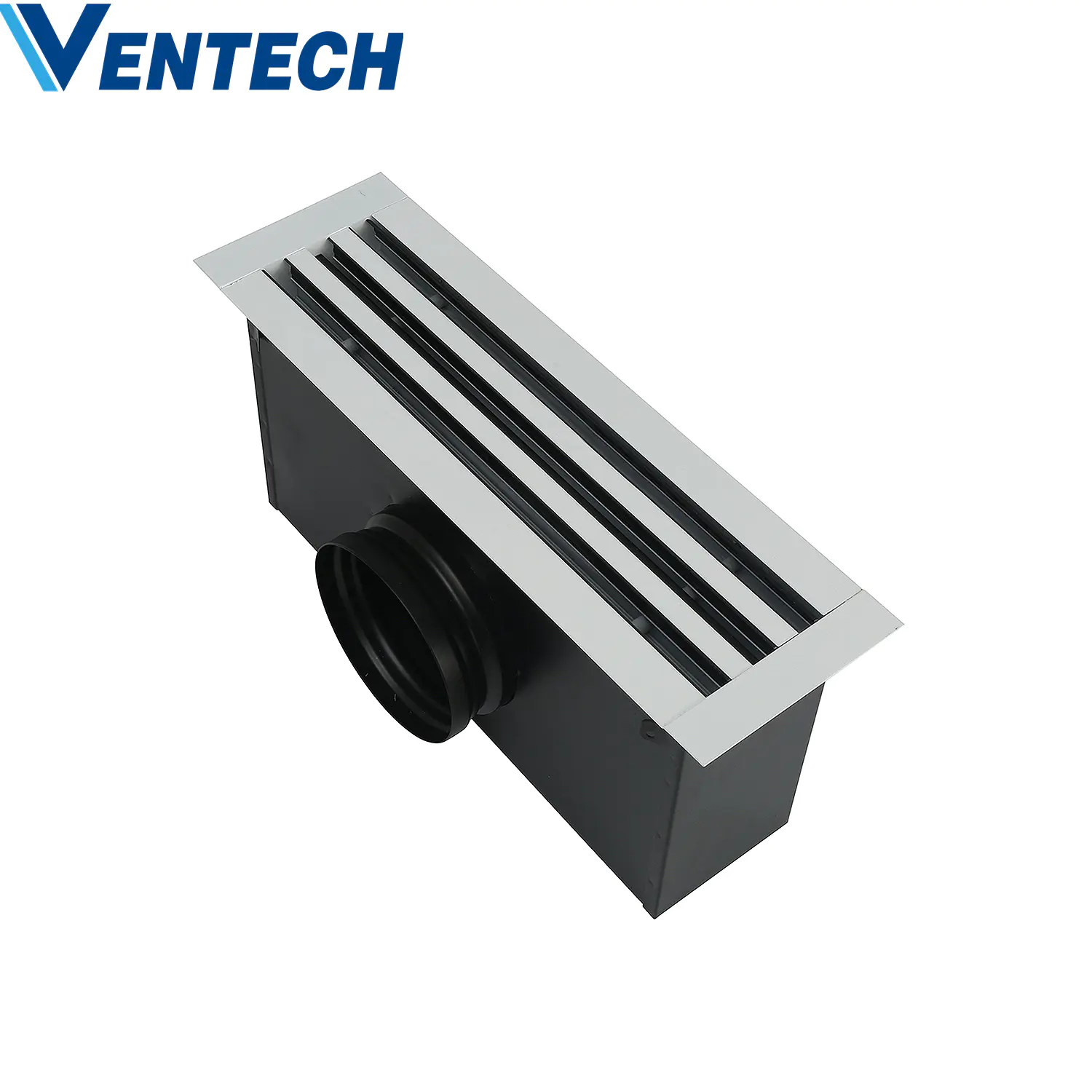Hvac System Exhaust Duct Air Ceiling Ventilation Conditioning Aluminium Linear Slot VAV Diffusers Plenum Box