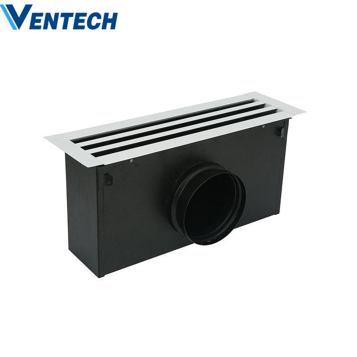 Hvac System Exhaust Duct Air Ceiling Ventilation Conditioning Aluminium Linear Slot VAV Diffusers Plenum Box
