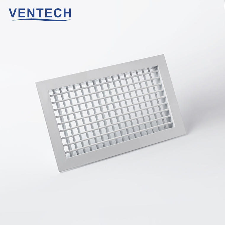 HVAC air conditioner supply air ventilation double deflection grille