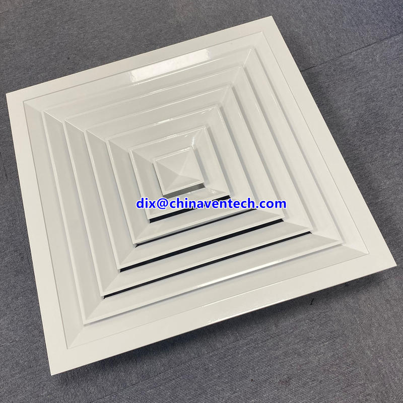 Hvac ventilation systems square air outlet return air 4 way directional air diffusers
