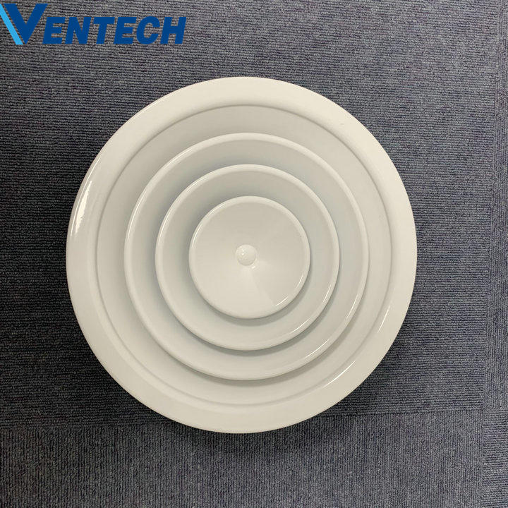 System Hvac Diffusers Round Ceiling Air Vent Diffuser Damper For Ventilation